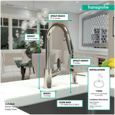 A large image of the Hansgrohe 04505 Alternate Image