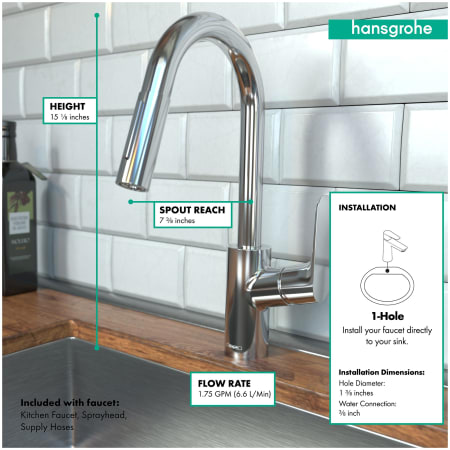 A large image of the Hansgrohe 04506 Alternate Image