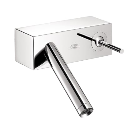 Hansgrohe 10074001 Chrome Axor Starck X Bathroom Wall Mount Faucet with Lever Handle Less Metal Pop-Up Drain Assembly - Faucet.com