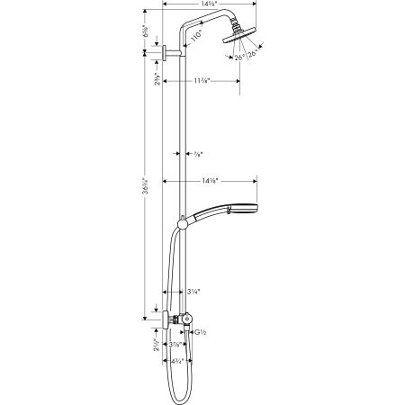 A large image of the Hansgrohe 27169 Alternate Image