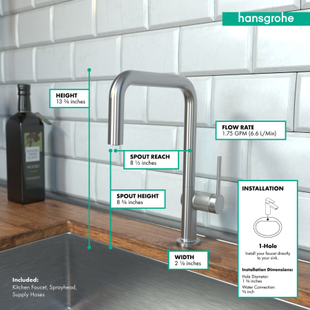 A large image of the Hansgrohe 72858 Alternate Image