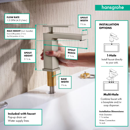 A large image of the Hansgrohe 73002 Alternate Image