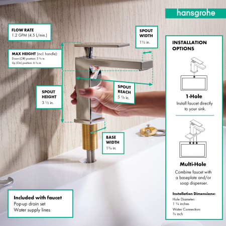 A large image of the Hansgrohe 73002 Alternate Image