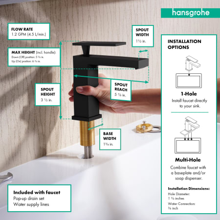 A large image of the Hansgrohe 73002 Alternate Image