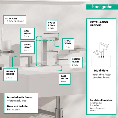 A large image of the Hansgrohe 73031 Alternate Image