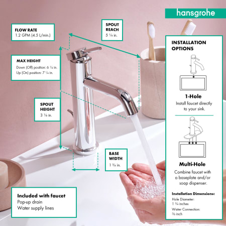 A large image of the Hansgrohe 73302 Alternate Image