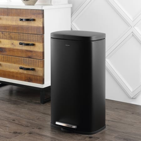 A large image of the happimess HPM1011-TRASH-CAN Black