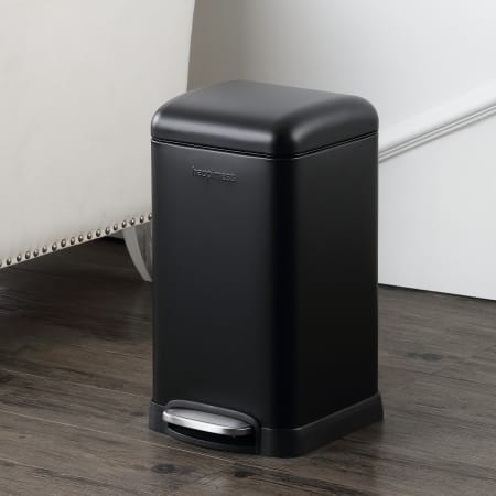 A large image of the happimess HPM1012-TRASH-CAN Black
