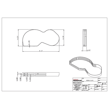 A large image of the Hardware Resources BCSO215-LH Dimensions