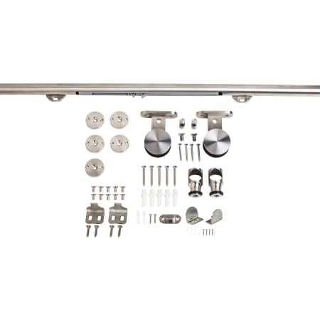 A large image of the Hardware Resources BDH-05-72-R-BARN-DOOR-TRACK Stainless Steel