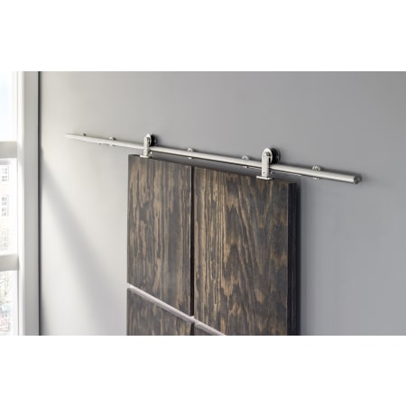 A large image of the Hardware Resources BDH-05-72-R-BARN-DOOR-TRACK Barn Door Hardware Lifestyle
