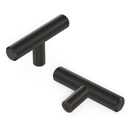 A large image of the Hickory Hardware HH075591-10PACK Brushed Black Nickel