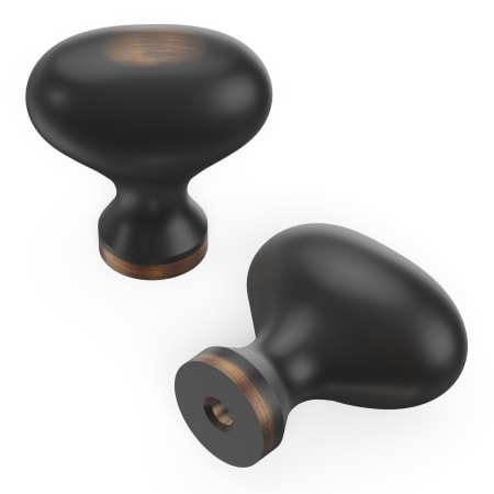 A large image of the Hickory Hardware P3054-10PACK Oil-Rubbed Bronze Highlighted