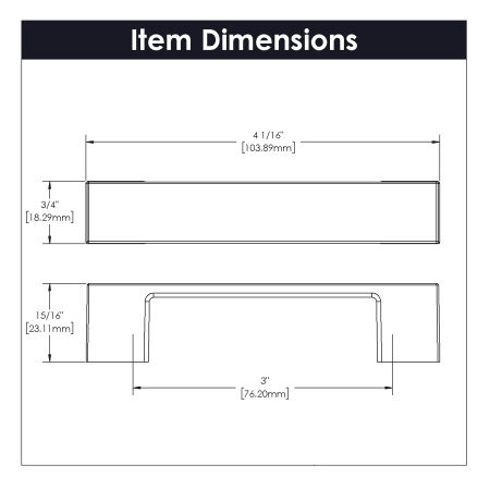A large image of the Hickory Hardware R077751-10PACK Line Drawing