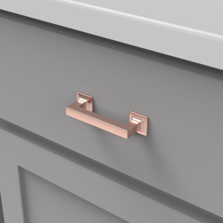 A large image of the Hickory Hardware P3010 Studio 3010 Handle - CP - Polished Copper