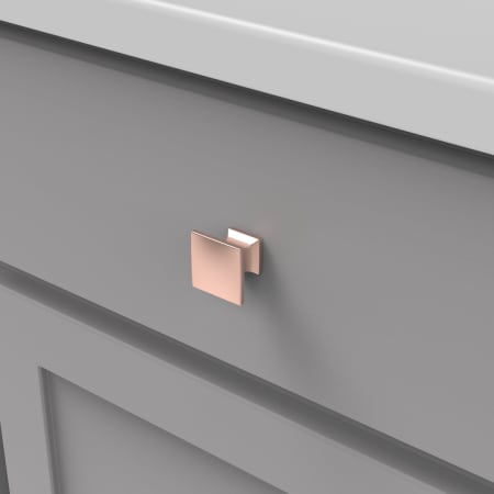 A large image of the Hickory Hardware P3028 Studio Knob - CP - Polished Copper
