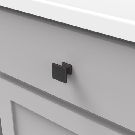 A large image of the Hickory Hardware P3028 Studio Knob - OBH - Oil Rubbed Bronze Highlighted
