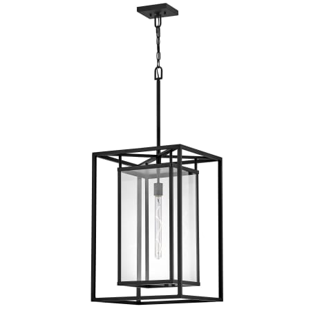 A large image of the Hinkley Lighting 2592-LL Pendant with Canopy - BK