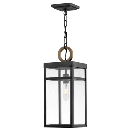 A large image of the Hinkley Lighting 2802-LL Pendant with Canopy - BK