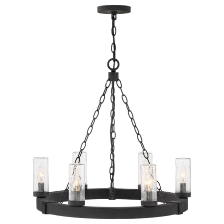 A large image of the Hinkley Lighting 29206 Chandelier with Canopy - BK