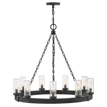 A large image of the Hinkley Lighting 29208 Chandelier with Canopy - BK