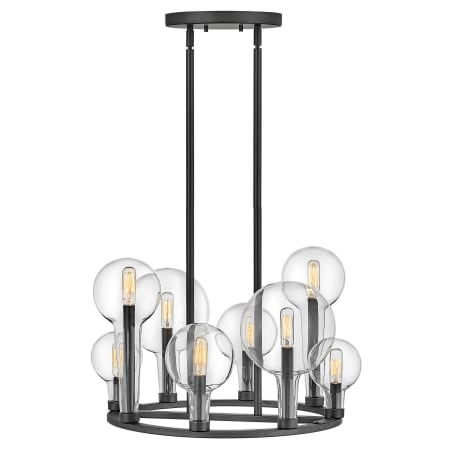 A large image of the Hinkley Lighting 30526 Chandelier with Canopy - BK