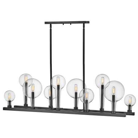 A large image of the Hinkley Lighting 30528 Linear Chandelier with Canopy - BK