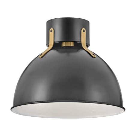A large image of the Hinkley Lighting 3481 Satin Black / Lacquered Brass