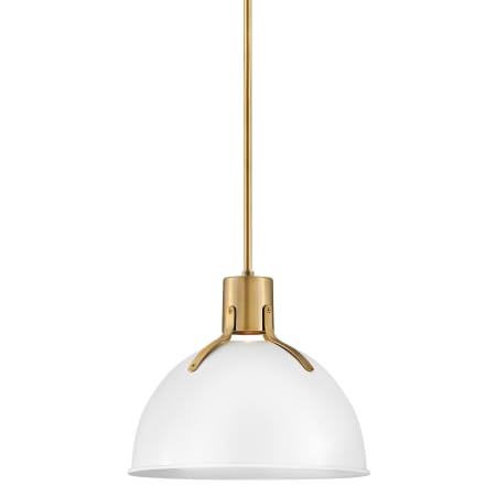 A large image of the Hinkley Lighting 3487 Polished White / Lacquered Brass