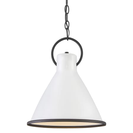 A large image of the Hinkley Lighting 3557 Polished White / Distressed Black