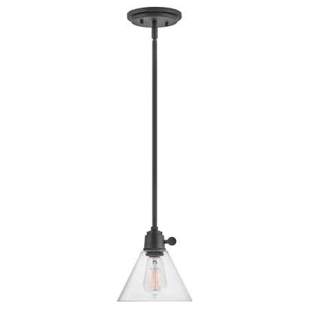 A large image of the Hinkley Lighting 3697 Pendant with Canopy - BK-CL