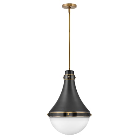A large image of the Hinkley Lighting 39054 Pendant with Canopy - BK