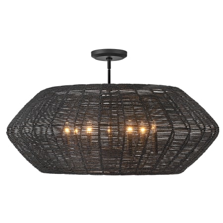 A large image of the Hinkley Lighting 40385 Semi-flush - BLK