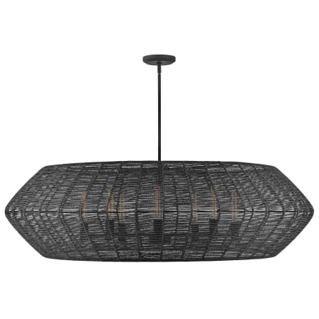 A large image of the Hinkley Lighting 40386 Chandelier with Canopy - BLK