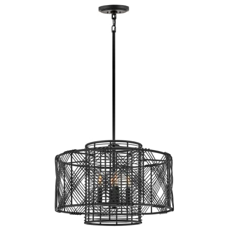 A large image of the Hinkley Lighting 41063 Pendant with Canopy - BLK