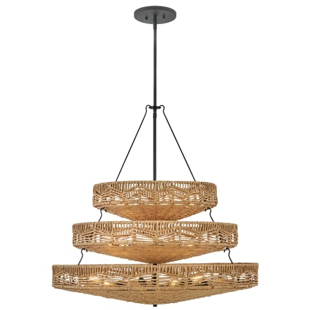 A large image of the Hinkley Lighting 42308  Chandelier with Canopy - BLK-NRF