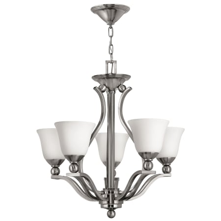 A large image of the Hinkley Lighting H4655 Chandelier with Canopy - BN