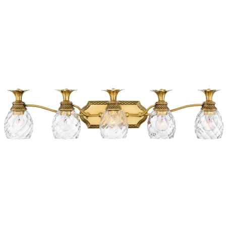 HINKLEY Plantation 5-Light Burnished Brass Shaded Chandelier