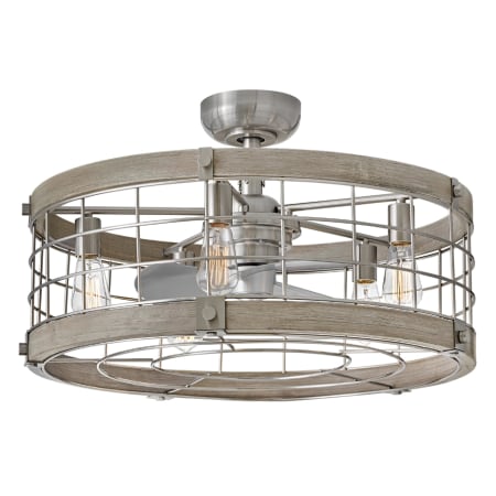 A large image of the Hinkley Lighting 904627F-LIA Brushed Nickel / Weathered Wood