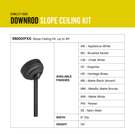 A large image of the Hinkley Lighting 992001F Sloped Kit