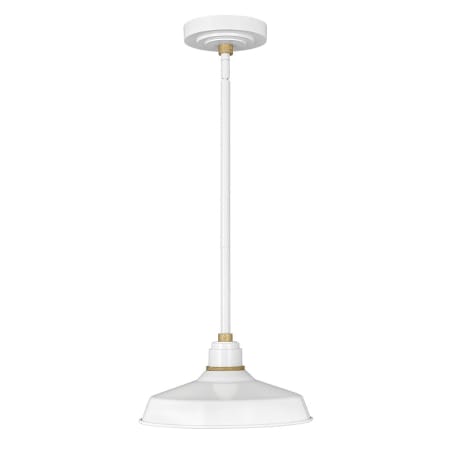 A large image of the Hinkley Lighting 10382 Gloss White / Brass