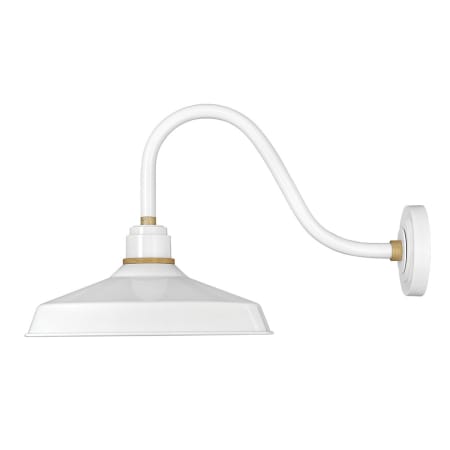 A large image of the Hinkley Lighting 10443 Gloss White / Brass
