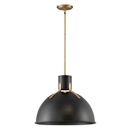 A large image of the Hinkley Lighting 3483 Satin Black / Lacquered Brass