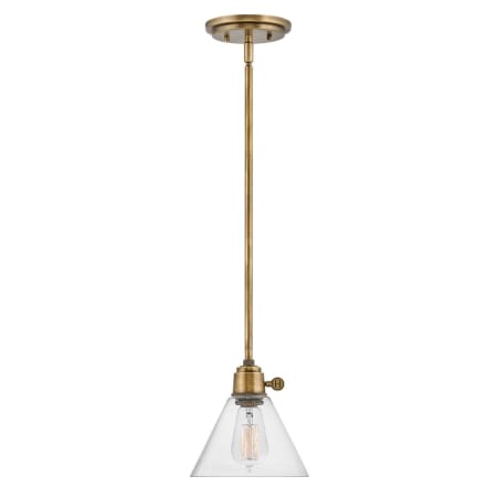 A large image of the Hinkley Lighting 3697 Heritage Brass / Clear