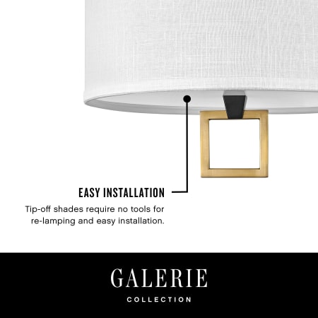 Hinkley 41808BK Galerie Link 3 Light 18 inch Black with