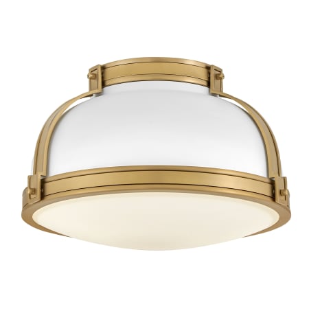 A large image of the Hinkley Lighting 46351 White / Brass