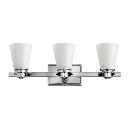 Hinkley Lighting 5553cm Chrome 3 Light 23 Width Bathroom Vanity Light In Chrome From The Avon Collection Lightingshowplace Com