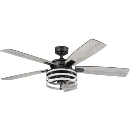 A large image of the Honeywell Ceiling Fans Carnegie Black / Industrial Shade