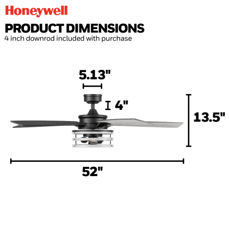 A large image of the Honeywell Ceiling Fans Carnegie Alternate Image