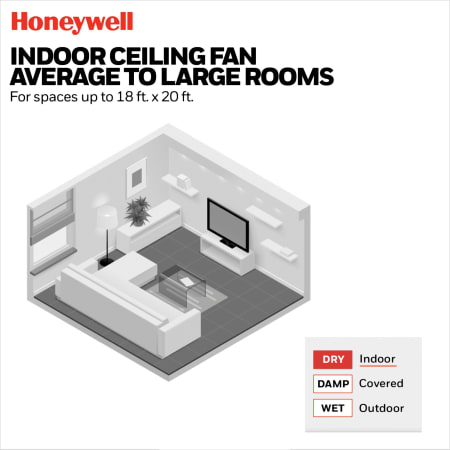 A large image of the Honeywell Ceiling Fans Carnegie Alternate Image